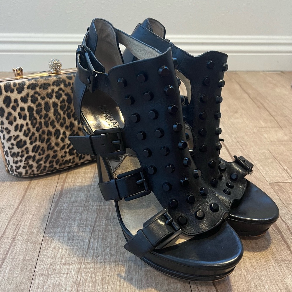 Michael Kors - Leather Studded Platform Heels